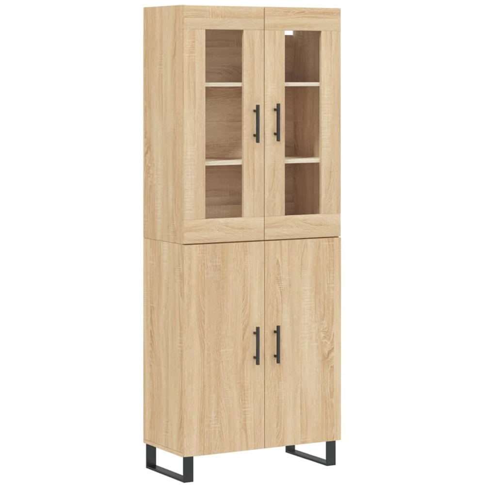 vidaXL 4 Door Sonoma Oak Highboard Image 2