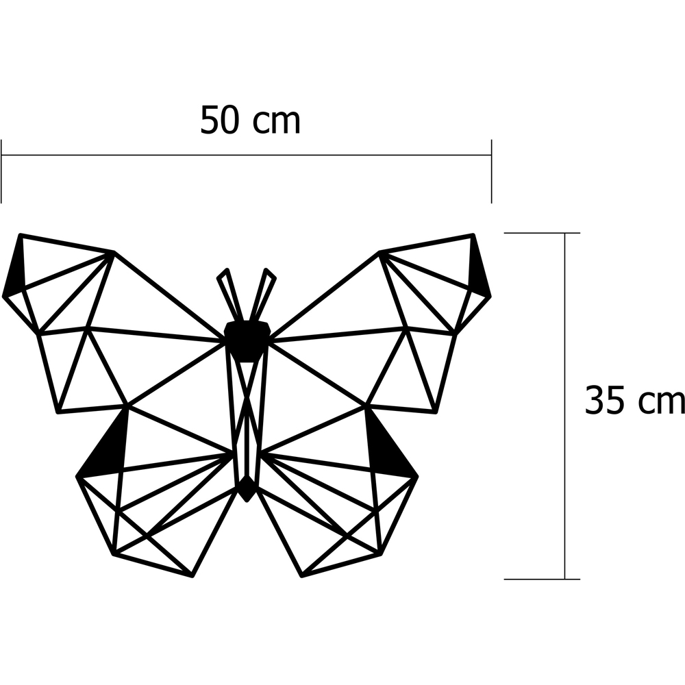Decortie Black Minimalist Metal Modern Butterfly Wall Art Image 4