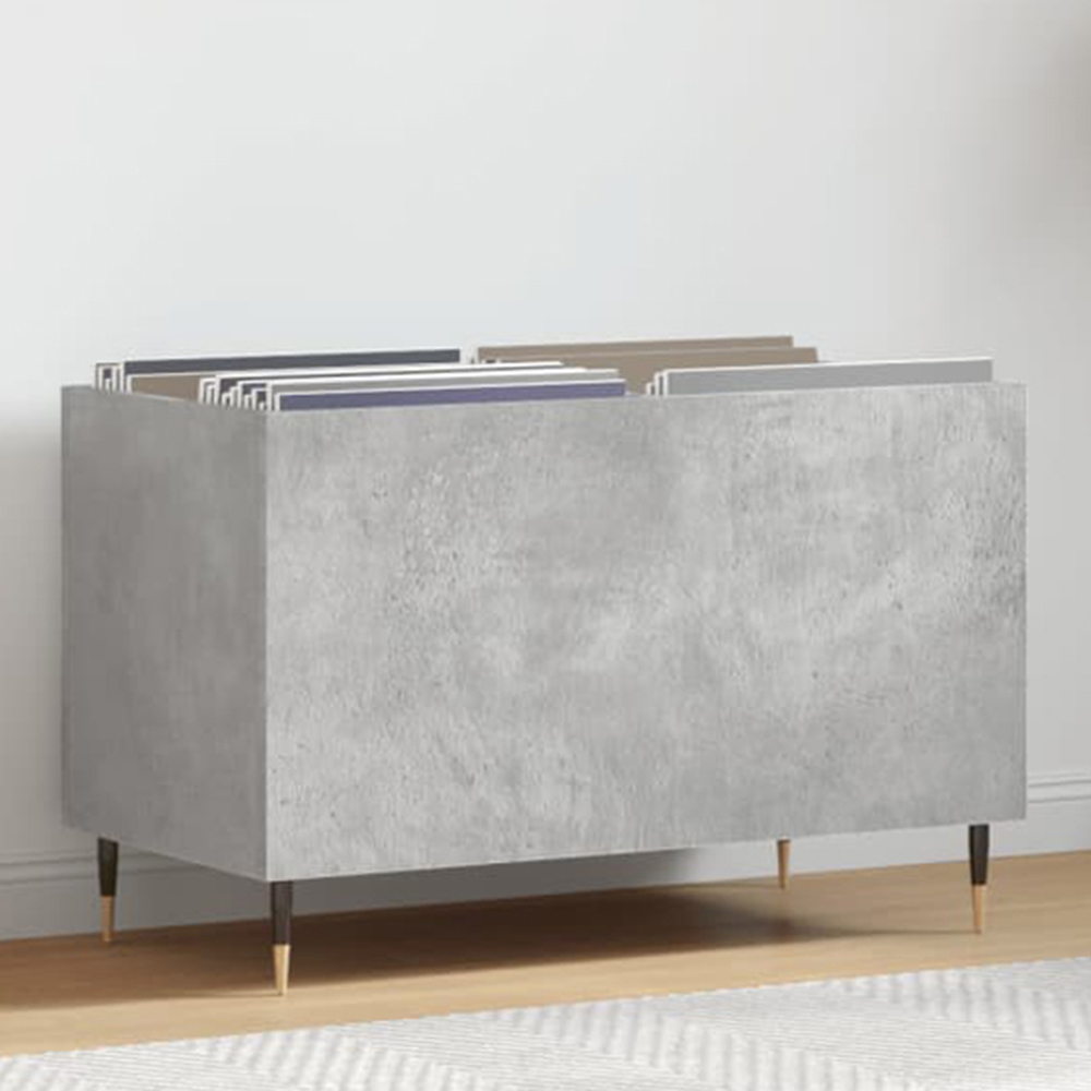 vidaXL Concrete Grey Record Cabinet Record Cabinet Image 1