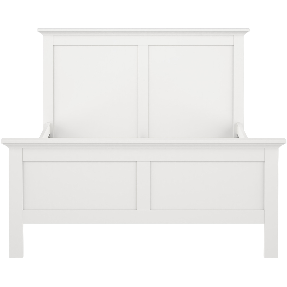 Florence Paris Double White Wooden Bed Image 4