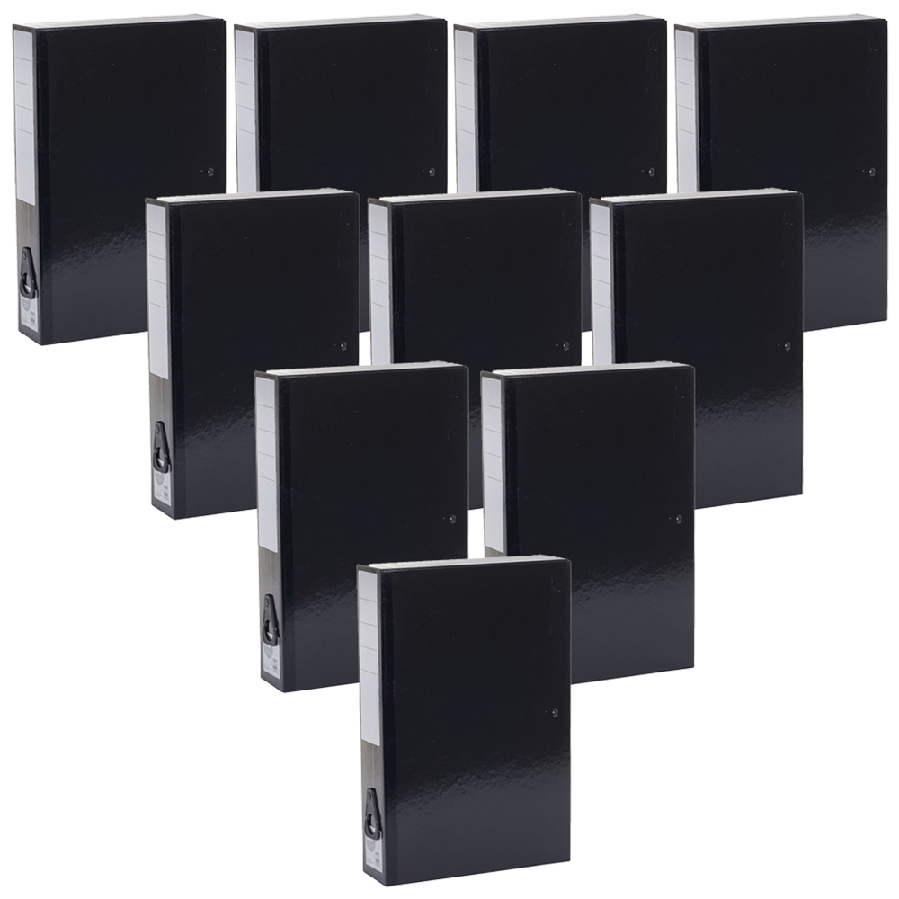 Wilko Black Box File Case of 10 Image 1