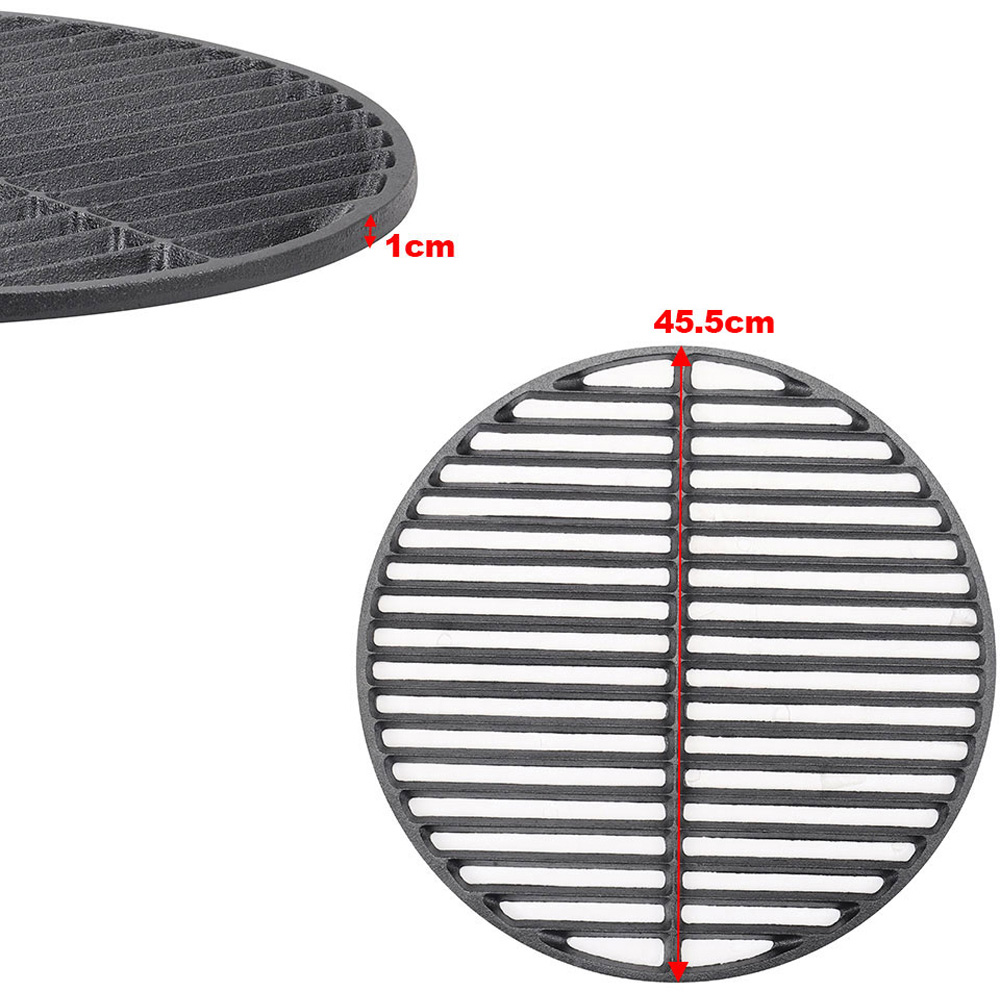 Living and Home Dia Cast Iron Round Dual-Sided BBQ Grilling Grate 45.5cm Image 6