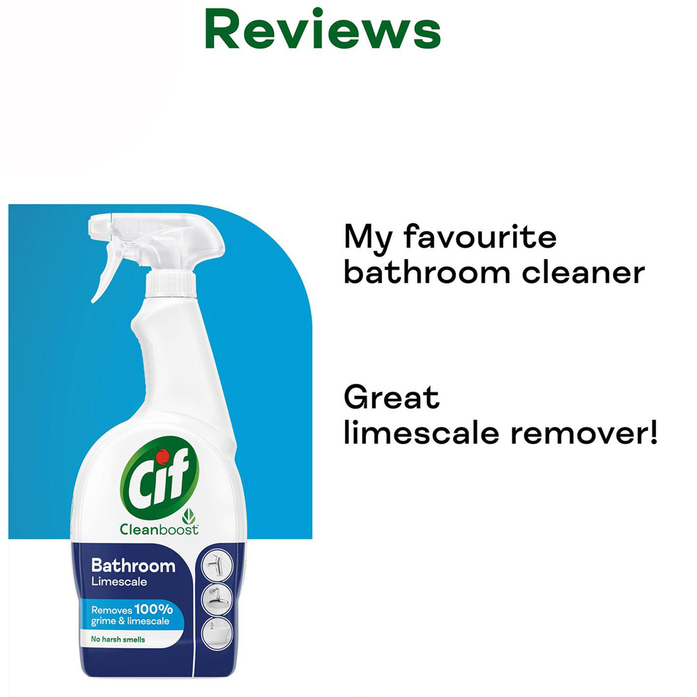 CIF Cleanboost Bathroom Limescale Cleaner Spray 700ml 2 Pack Image 7