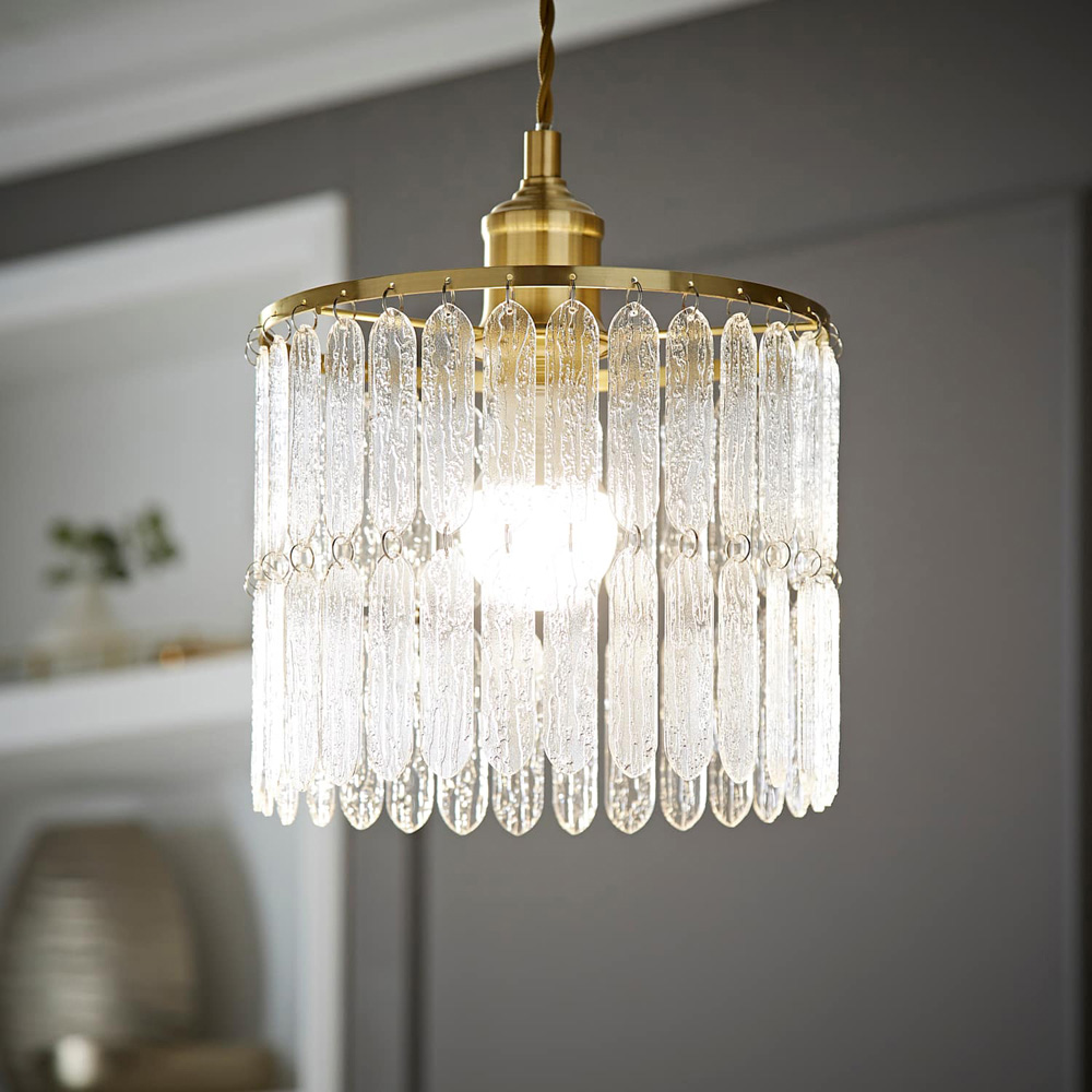 ValueLights Aldgate Textured Acrylic Pendant Shade Image 2