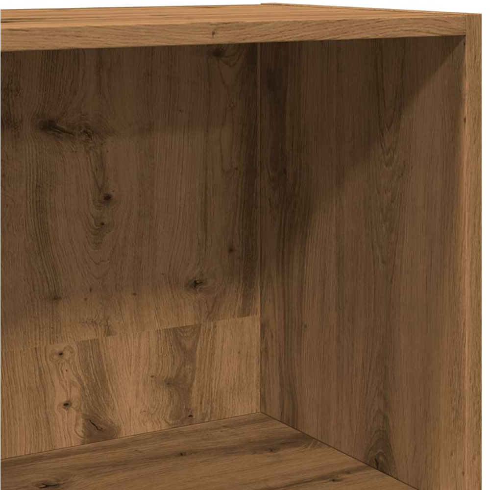 vidaXL 3 Shelf Artisan Oak Bookcase Image 6