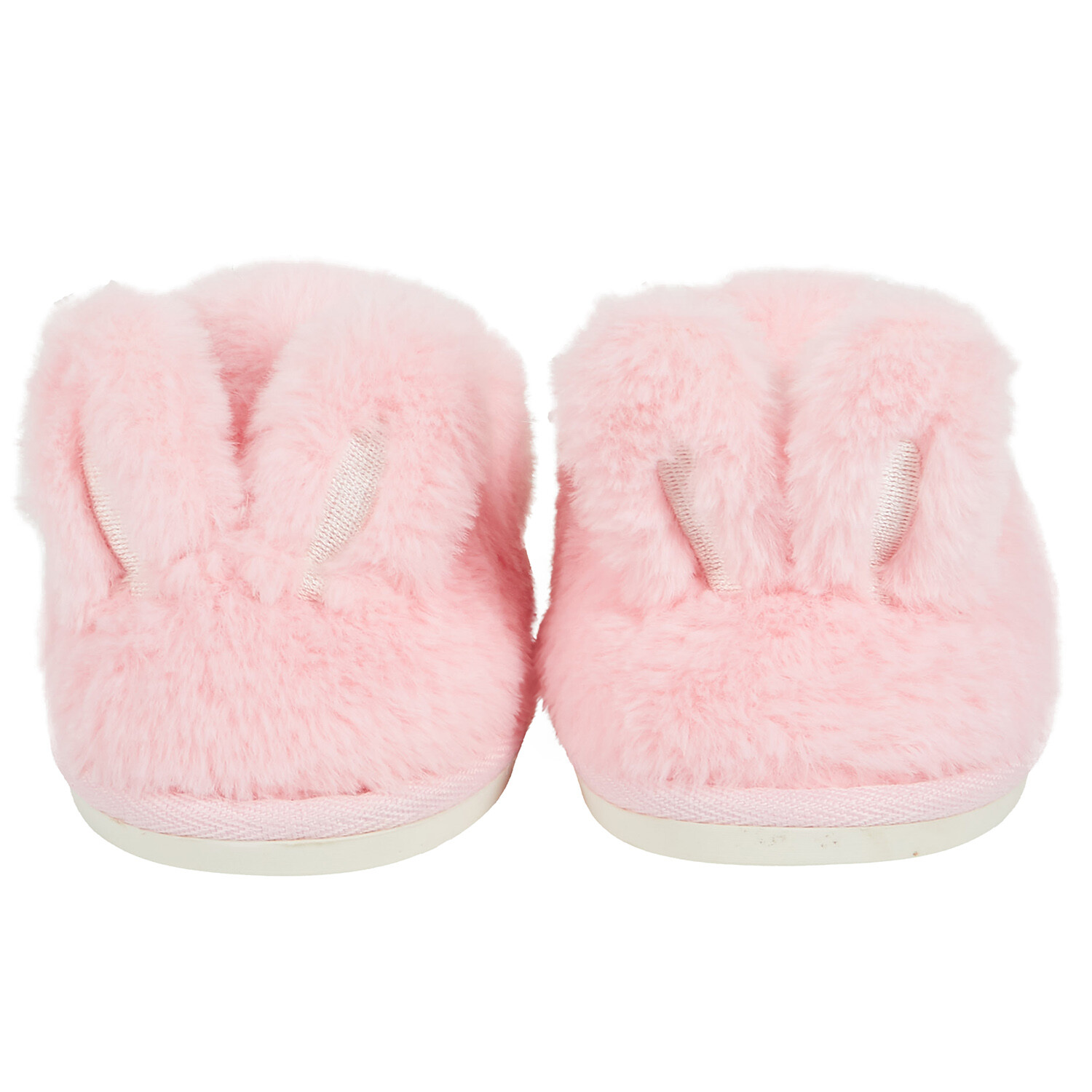 Fluffy Bunny Ear Slippers - Pink / UK 6-8.5 / 9-12 Image 2