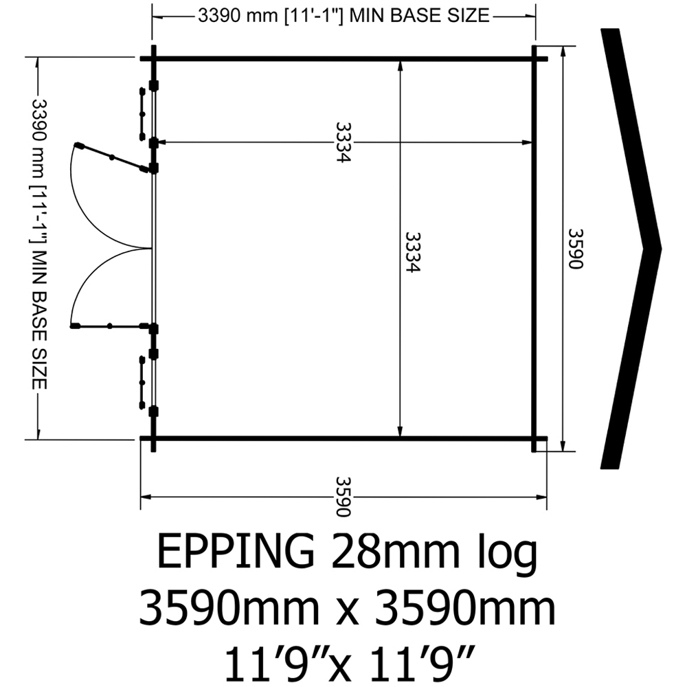 Shire Epping 12 x 12ft Log Cabin Image 8