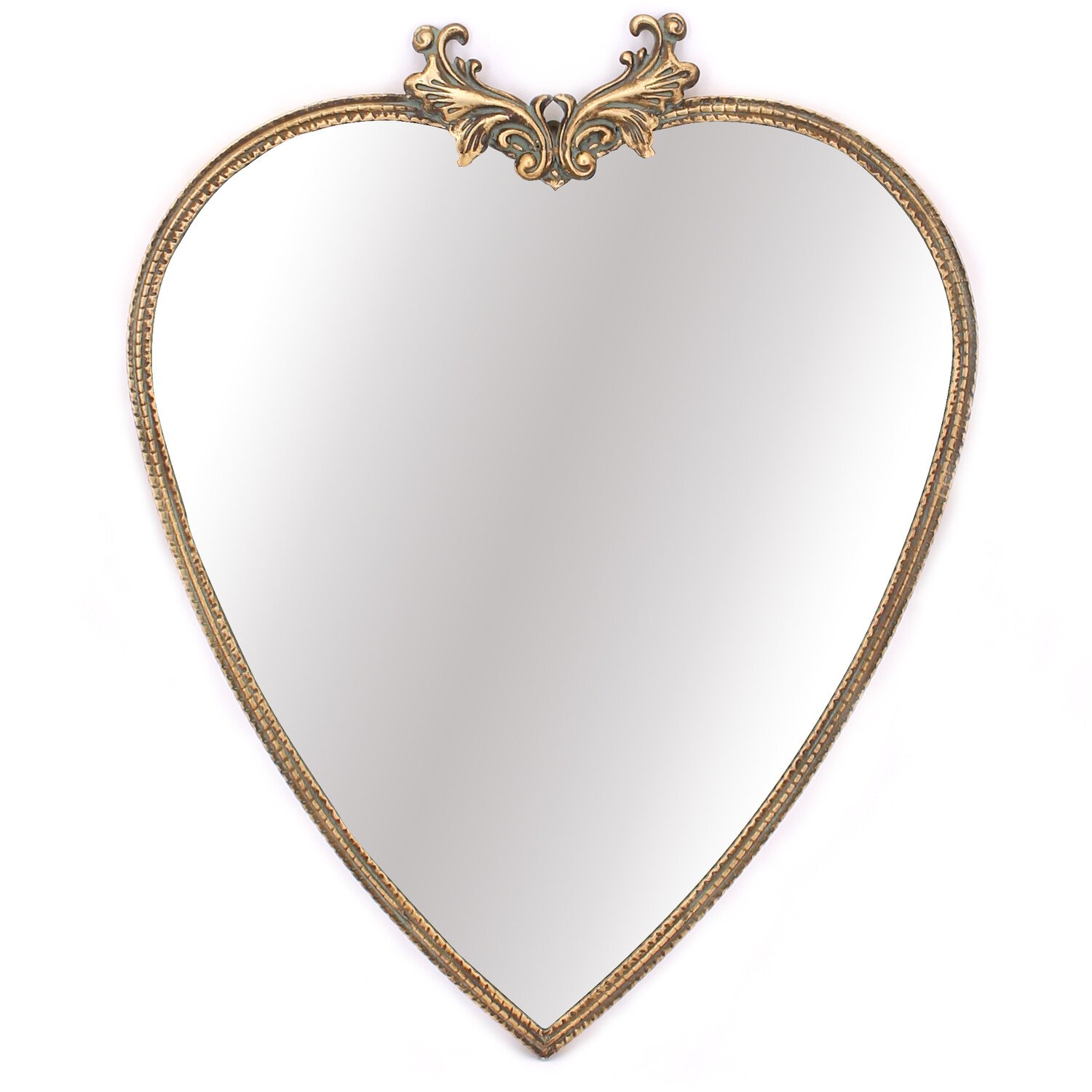 Regal Gold Heart Mirror Image