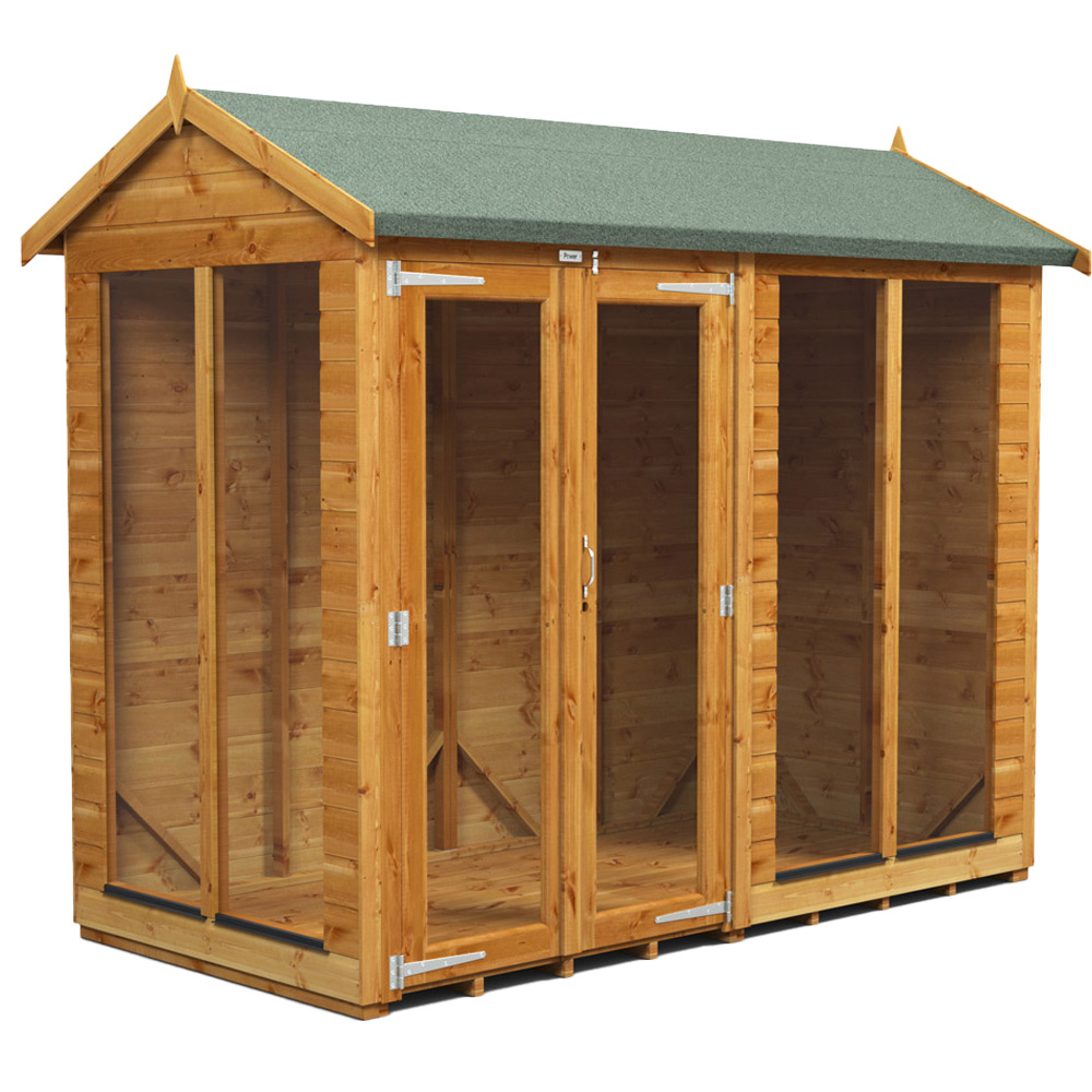 Power Sheds 8 x 4ft Double Door Apex Traditional Summerhouse Image 1