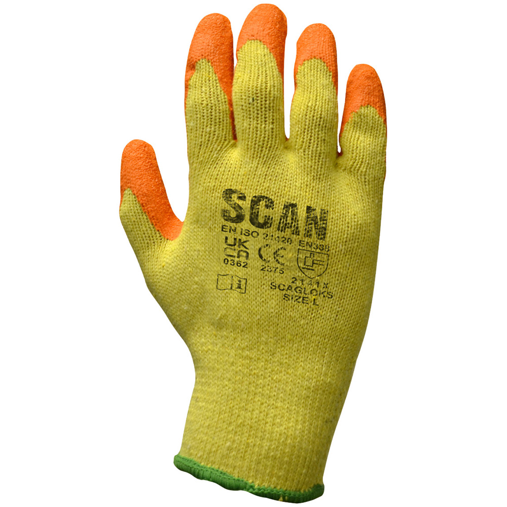 Scan Size 8 Knitshell Latex Palm Gloves 12 Pack Image 2