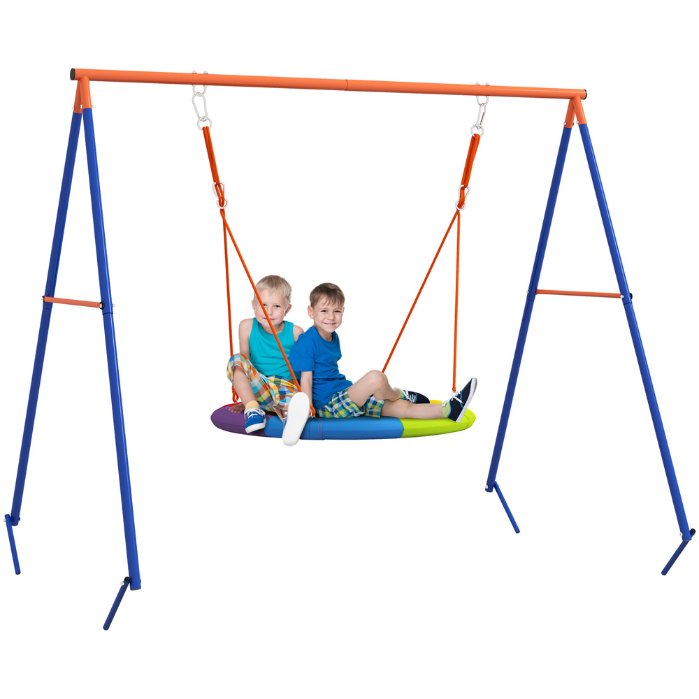 Outsunny Kids Nest Swing Seat with A-Frame Structure Image 3