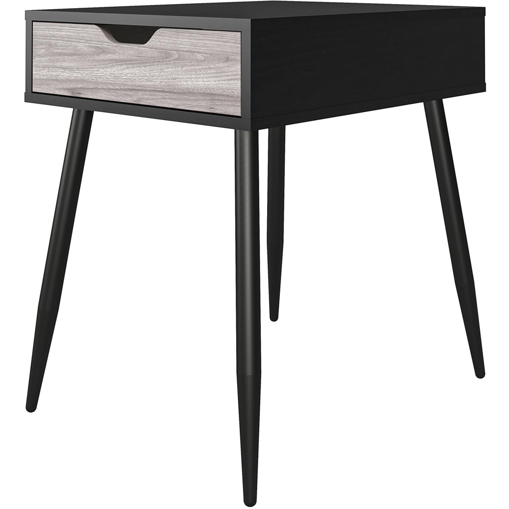Dorel Copley Single Drawer Black Oak End Table Image 6