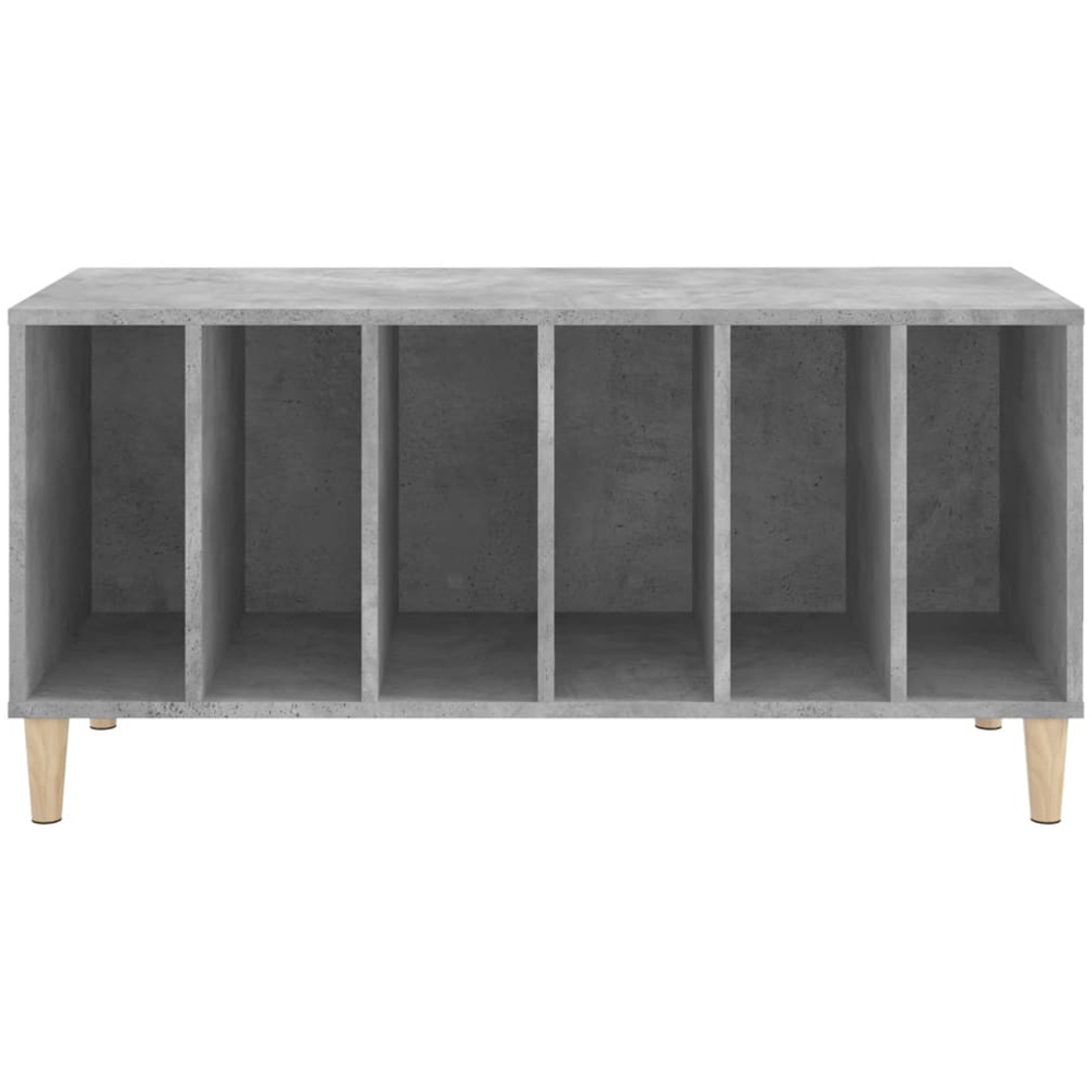 vidaXL 6 Shelf Concrete Grey Record Cabinet Image 5