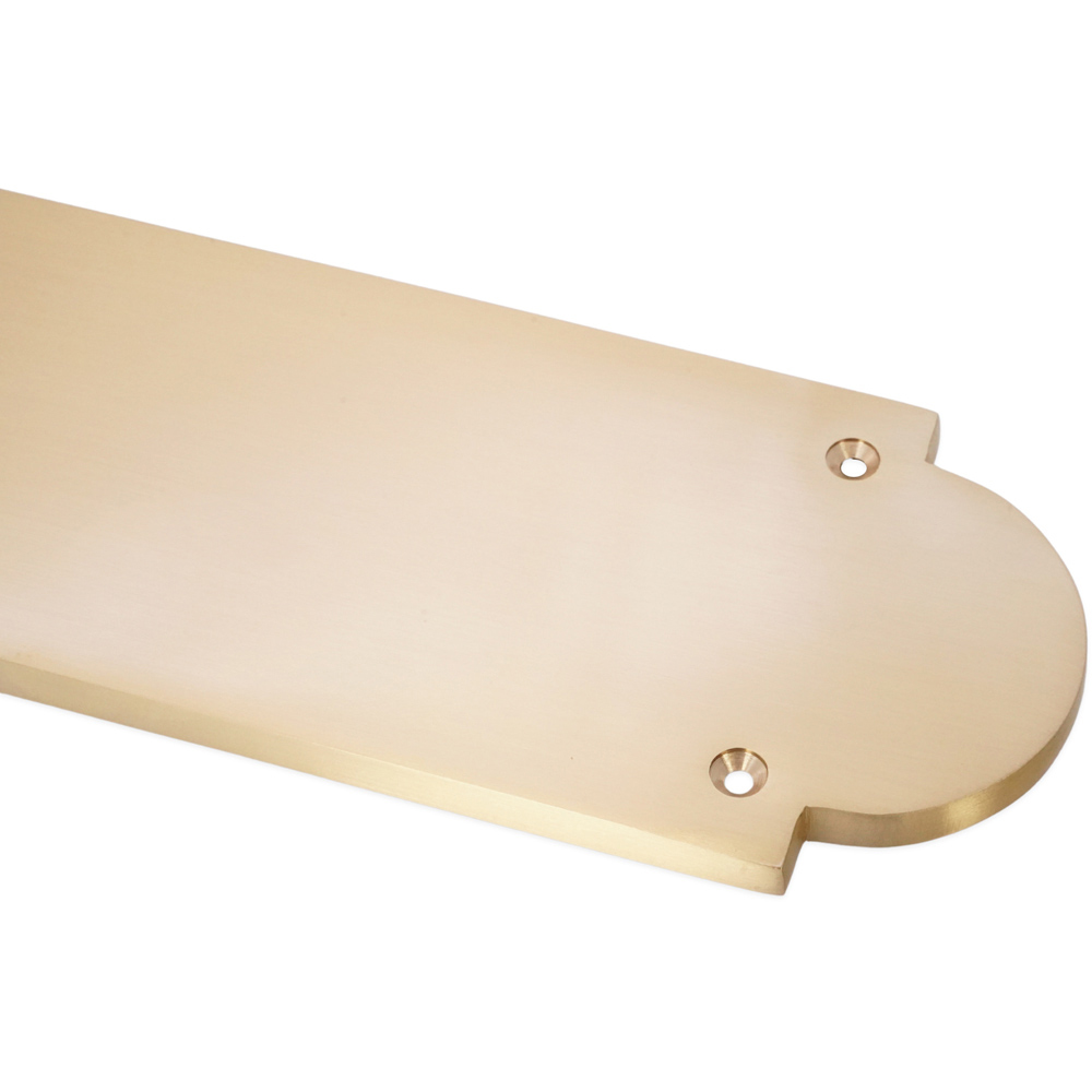 Spira Brass Victorian Half-Round Satin Brass Finger Plush Plate 300mm Image 4