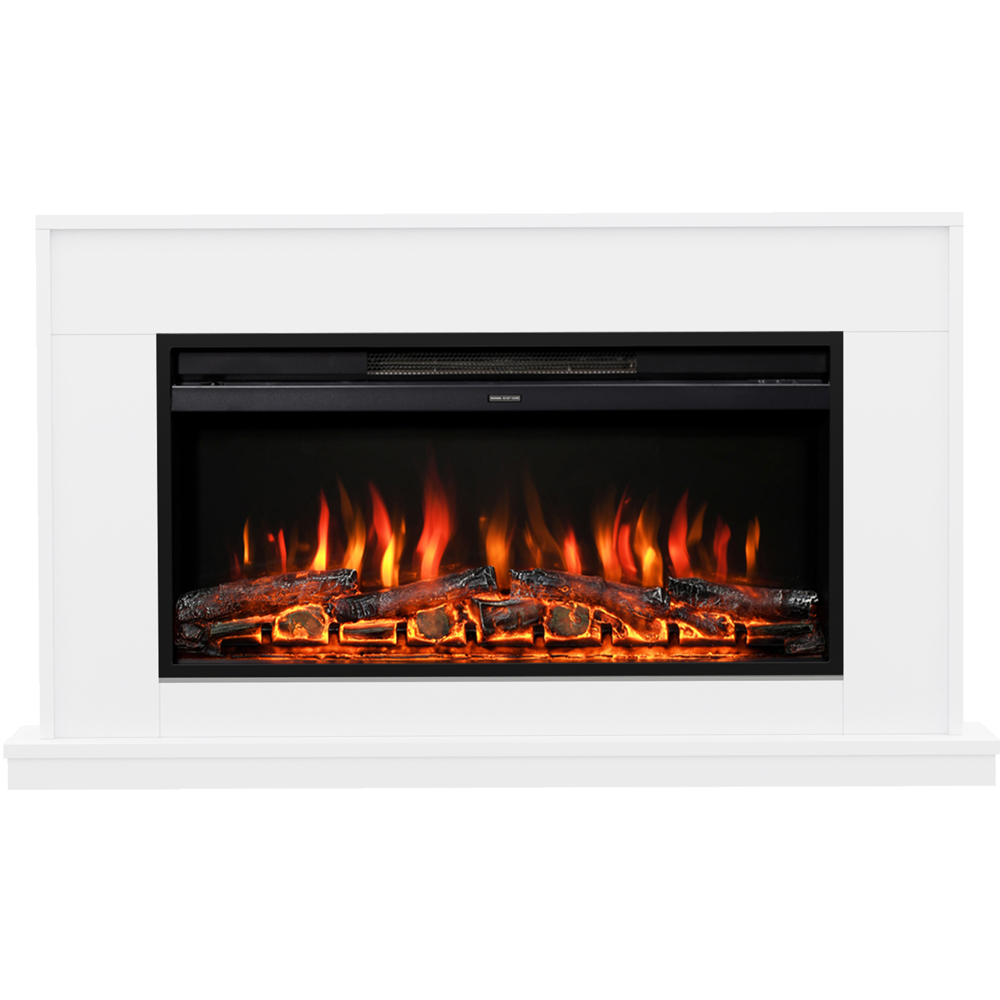 Be Modern Farleigh Timber Ash White Electric Fireplace with Remote Control 2000W 52 inch Image 3