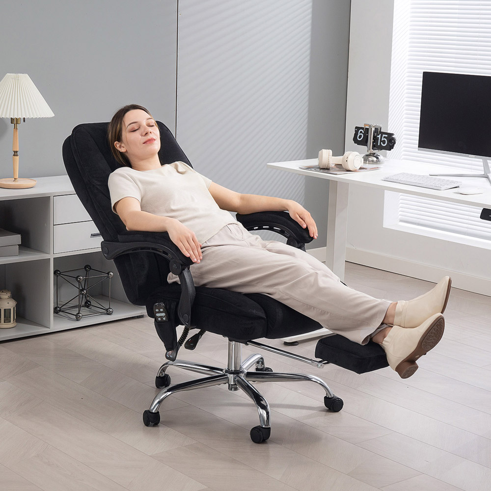Vinsetto Black Heated Reclining Massage Office Chair Image 3