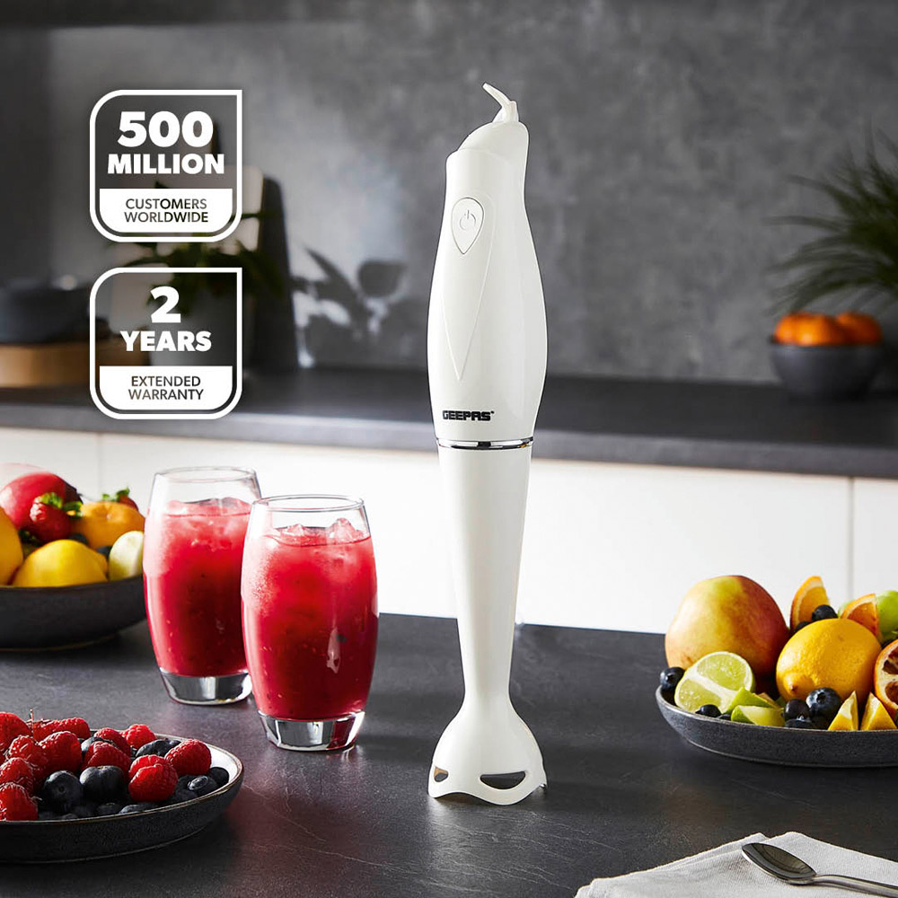 Geepas GHB5467UK-WT White Hand Blender 180W Image 2