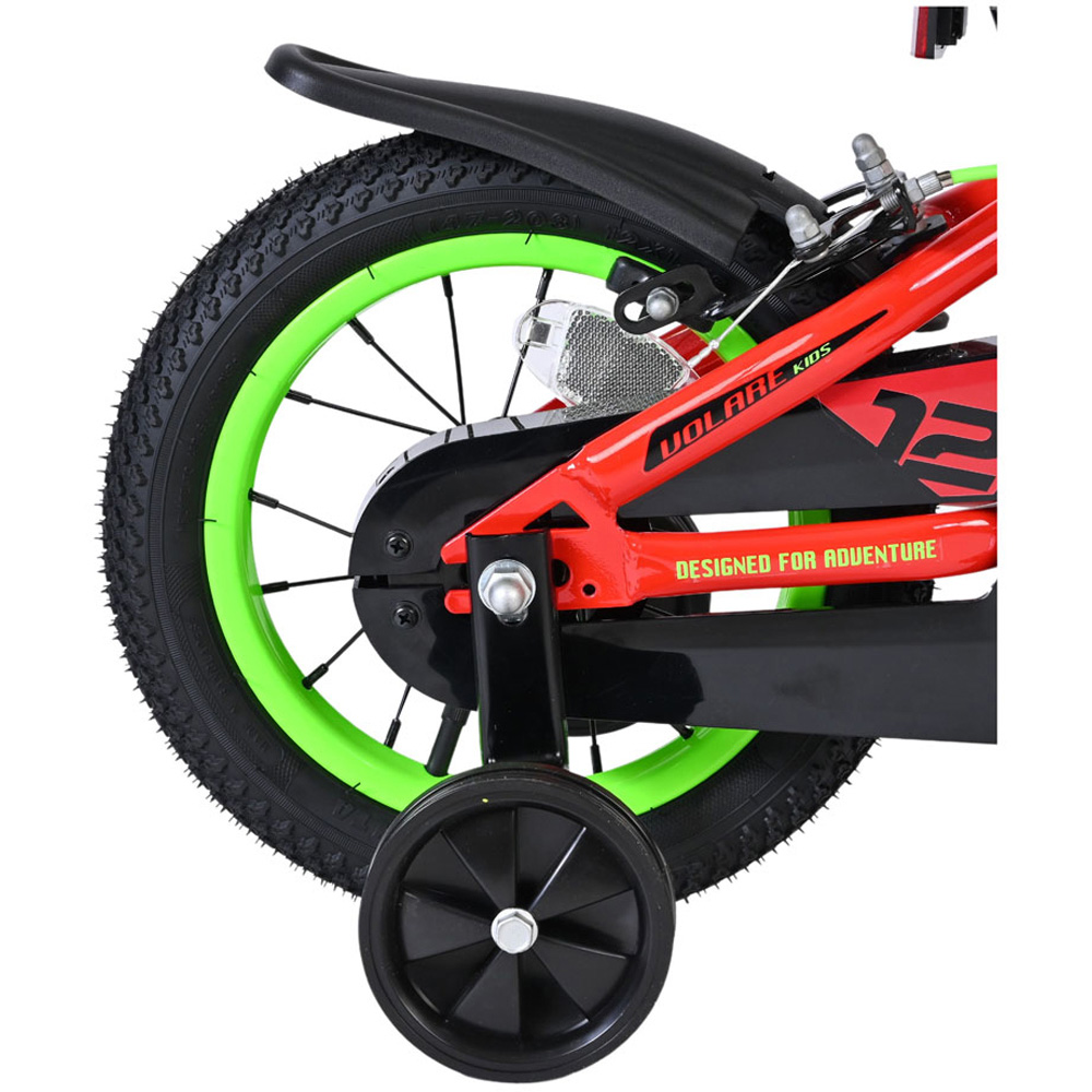 Volare Rocky Kids 12 inch Red Bike with Stabilisers Image 6