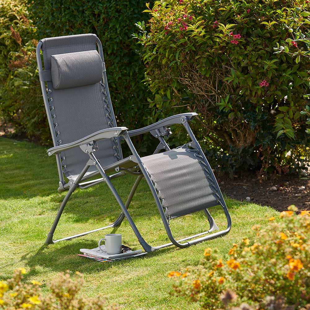 Wilko Grey Woven Recliner Image 1