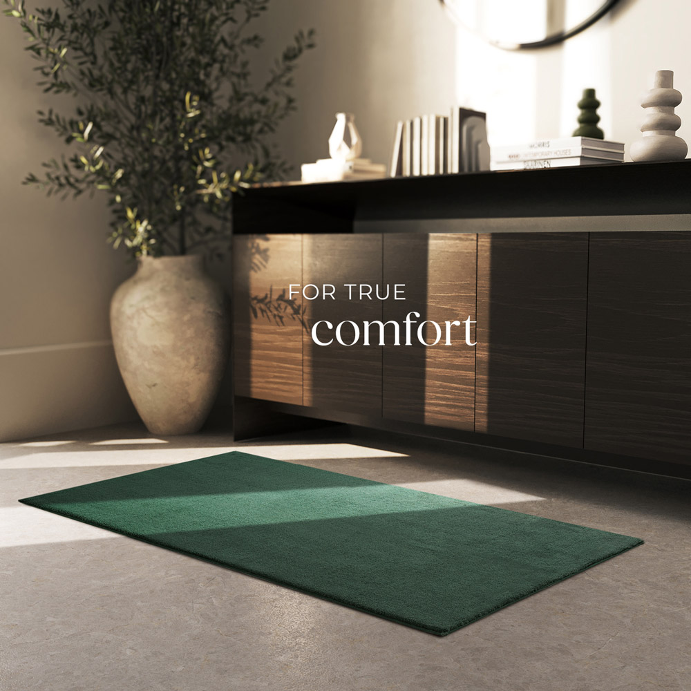 tectake Zonelle Green Short Pile Ultra Soft Rug 150 x 80cm Image 3