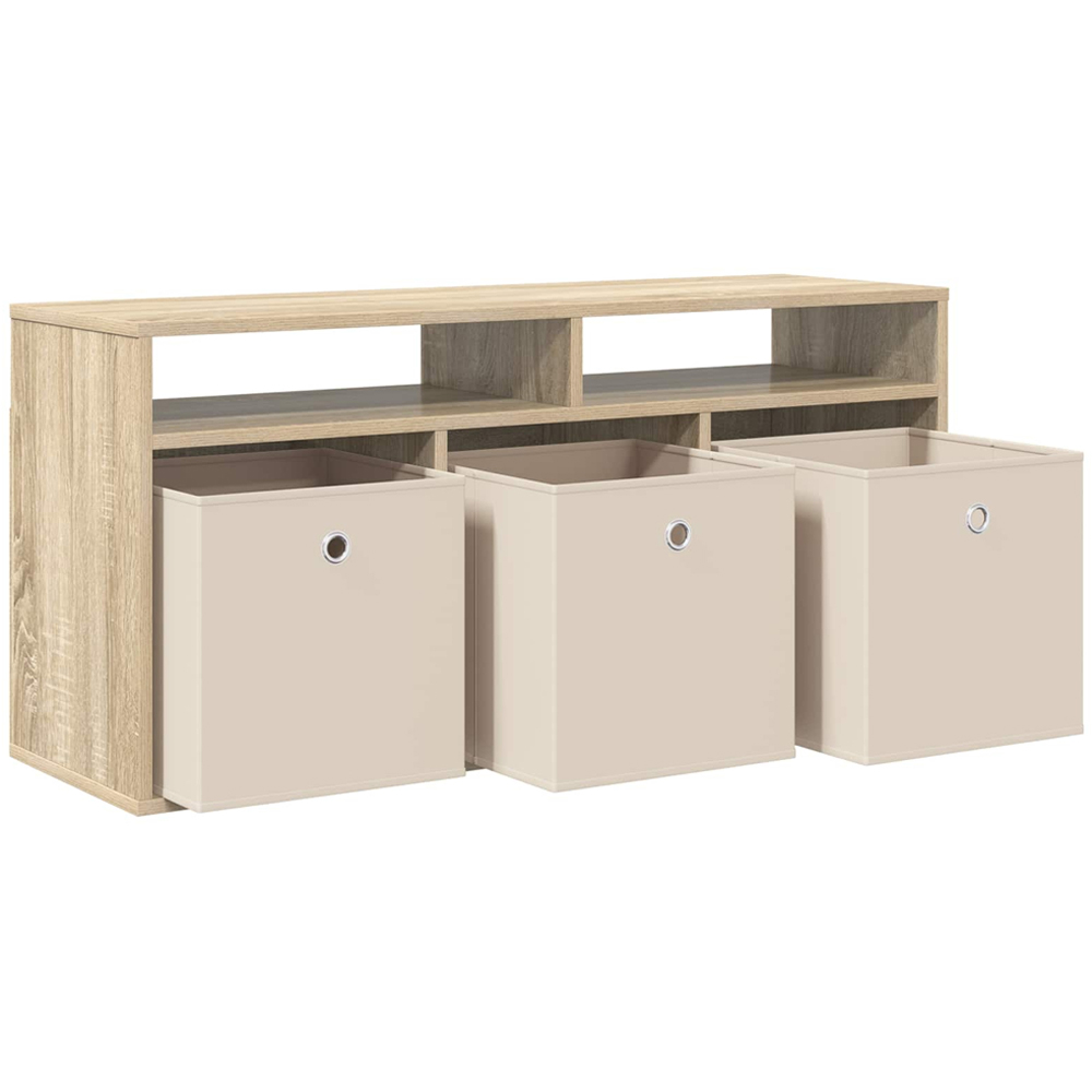 vidaXL 3 Drawer 2 Shelf Sonoma Oak Lowboard Image 5