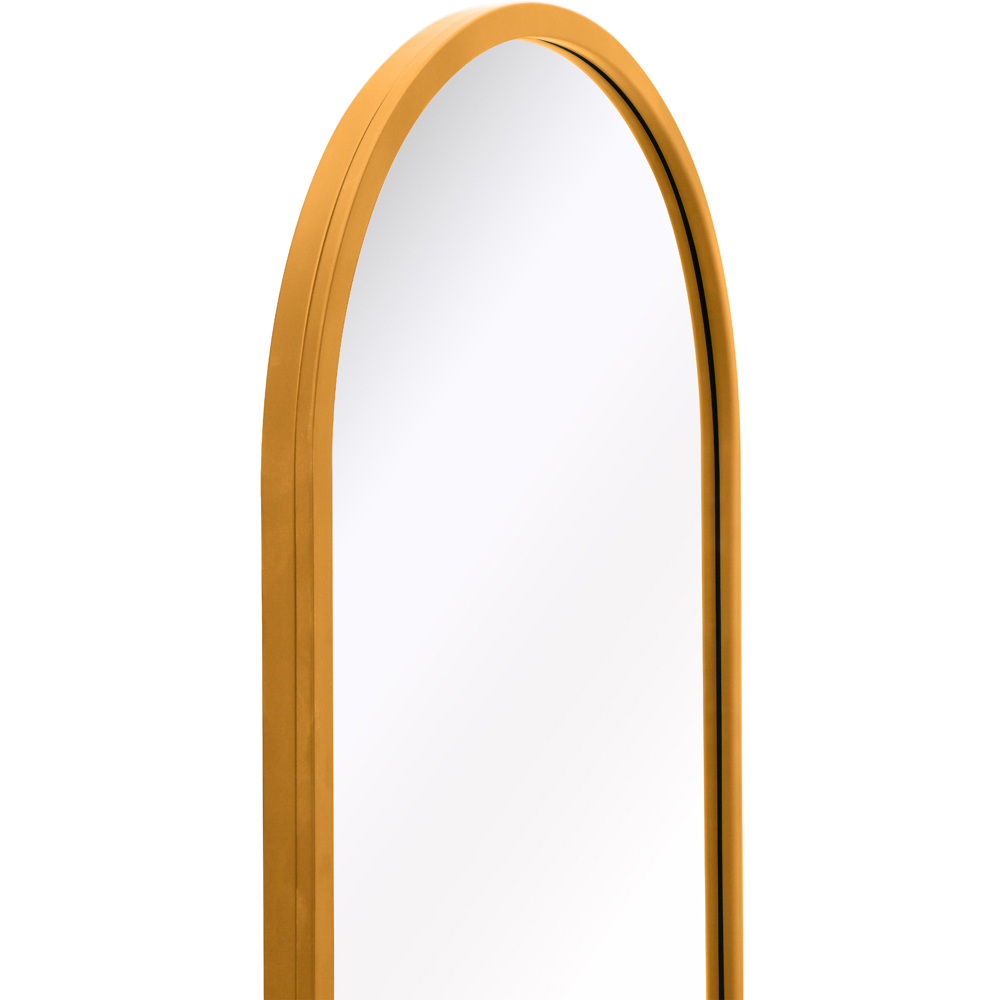 The Vultus Gold Double Arched Metal Leaner Wall Mirror 160 x 55cm Image 5
