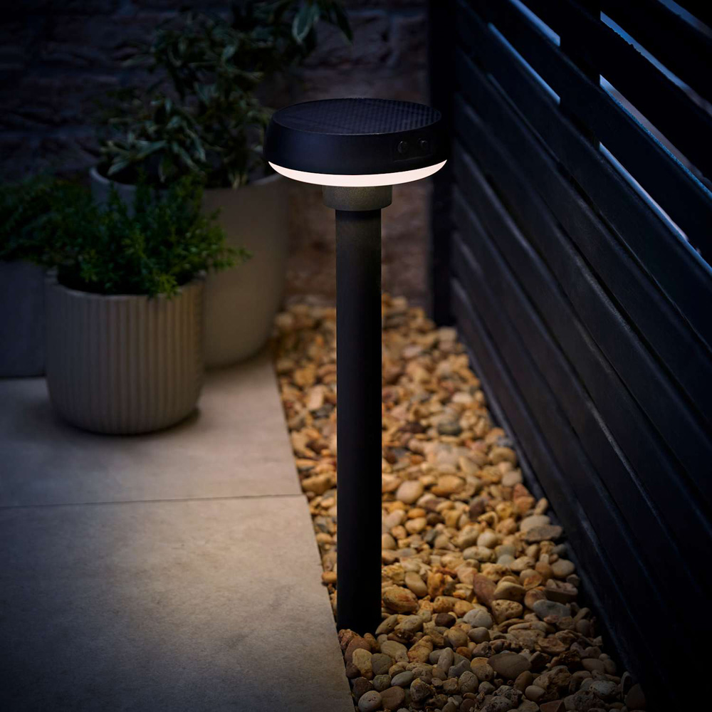 ValueLights Matte Black Solar LED Outdoor Spike Light with PIR Motion Sensor Image 2