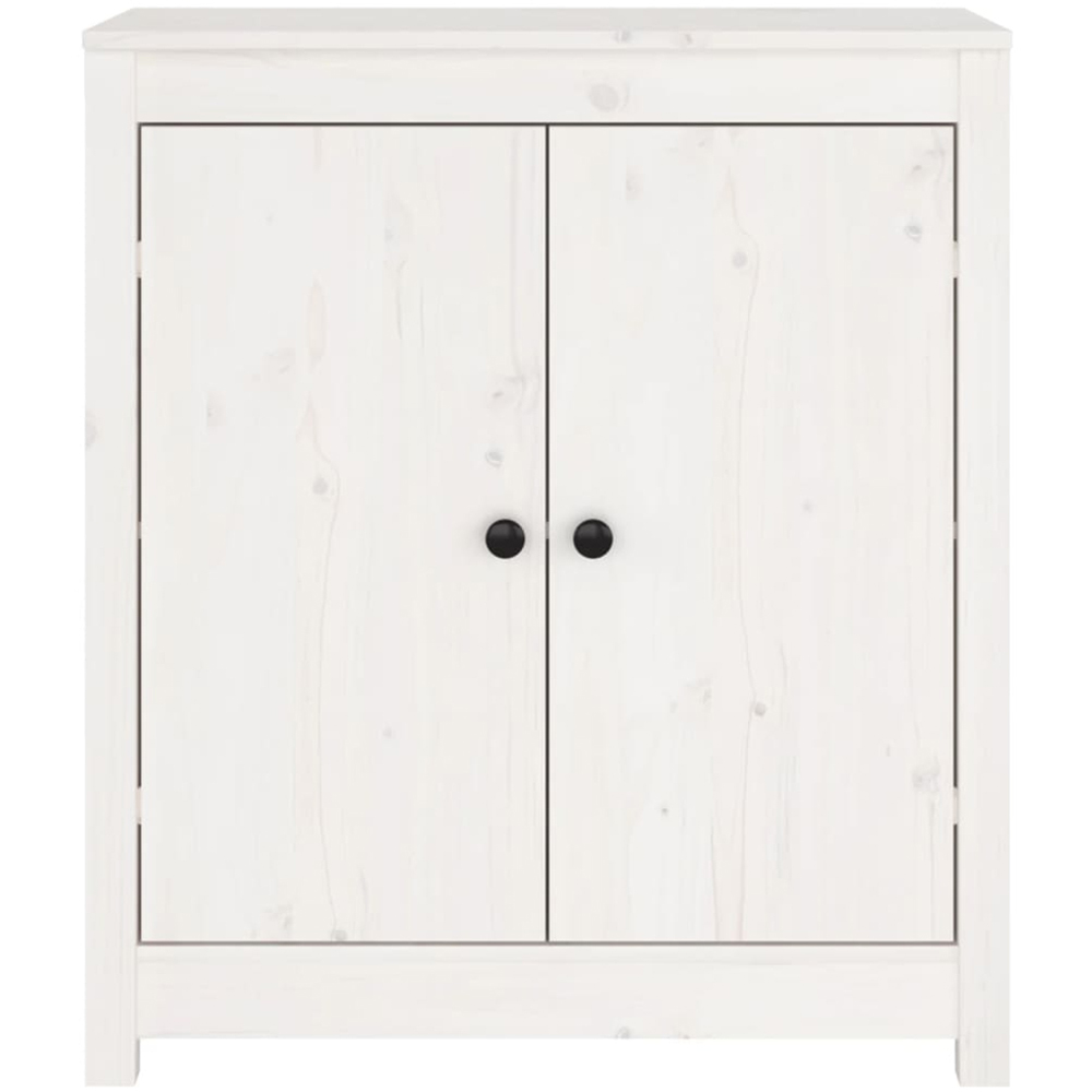 vidaXL 2 Door White Solid Pine Wood Sideboard Image 3
