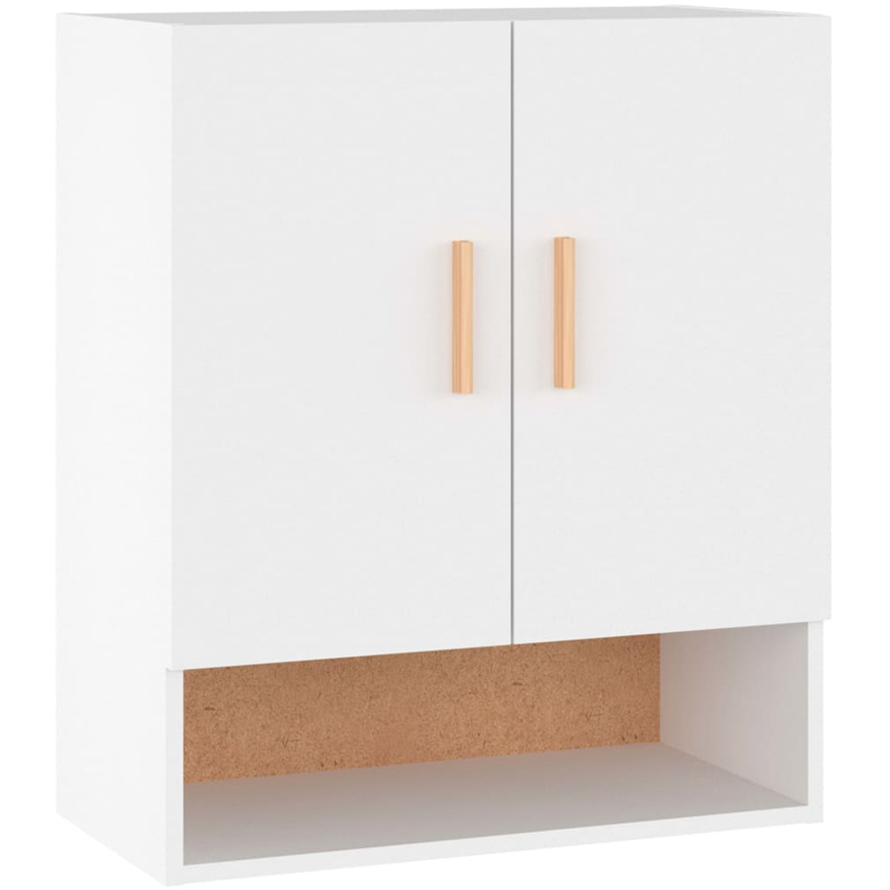 vidaXL 2 Door Single Open Shelf White Wall Cabinet Image 2