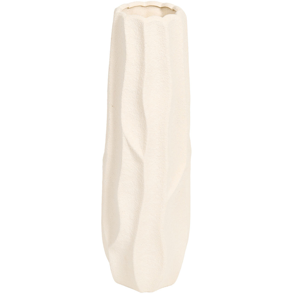Gia Tall Textured Vase Beige Image 1