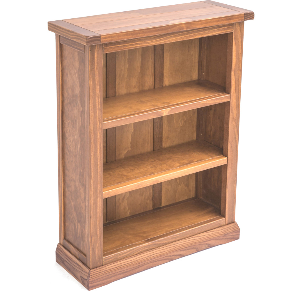 Tirolo 3 Shelf Light Brown Lacquered Bookcase Image 4