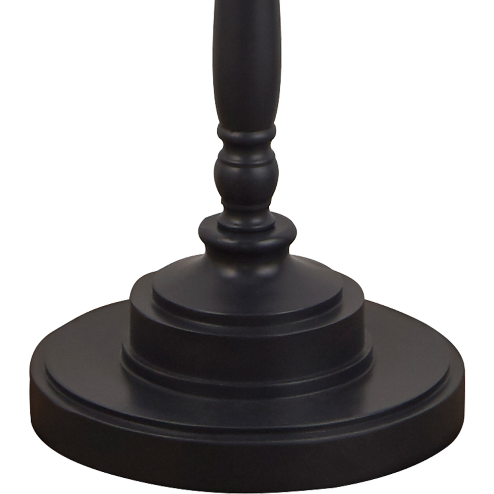 Lighting Collection Baldwin Grey Candle Stick Spindle Floor Lamp Base 150cm Image 3
