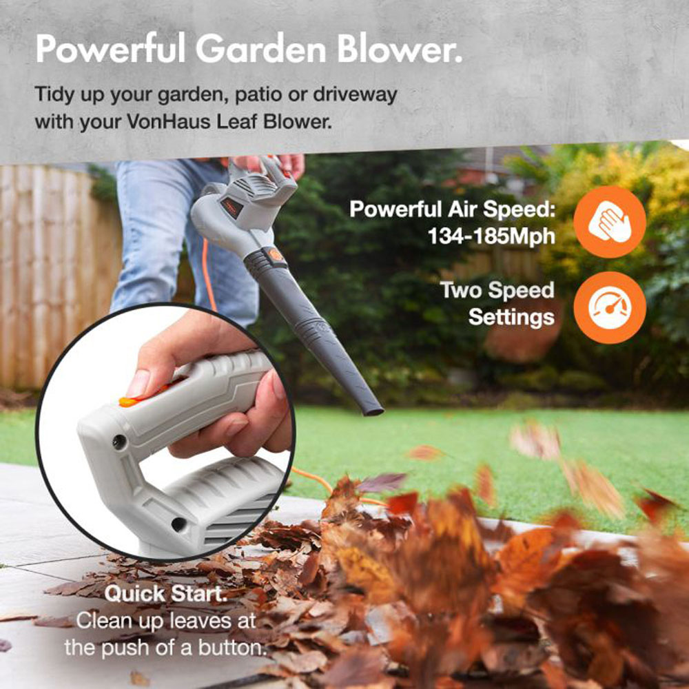 VonHaus Corded Leaf Blower 3000W Image 7