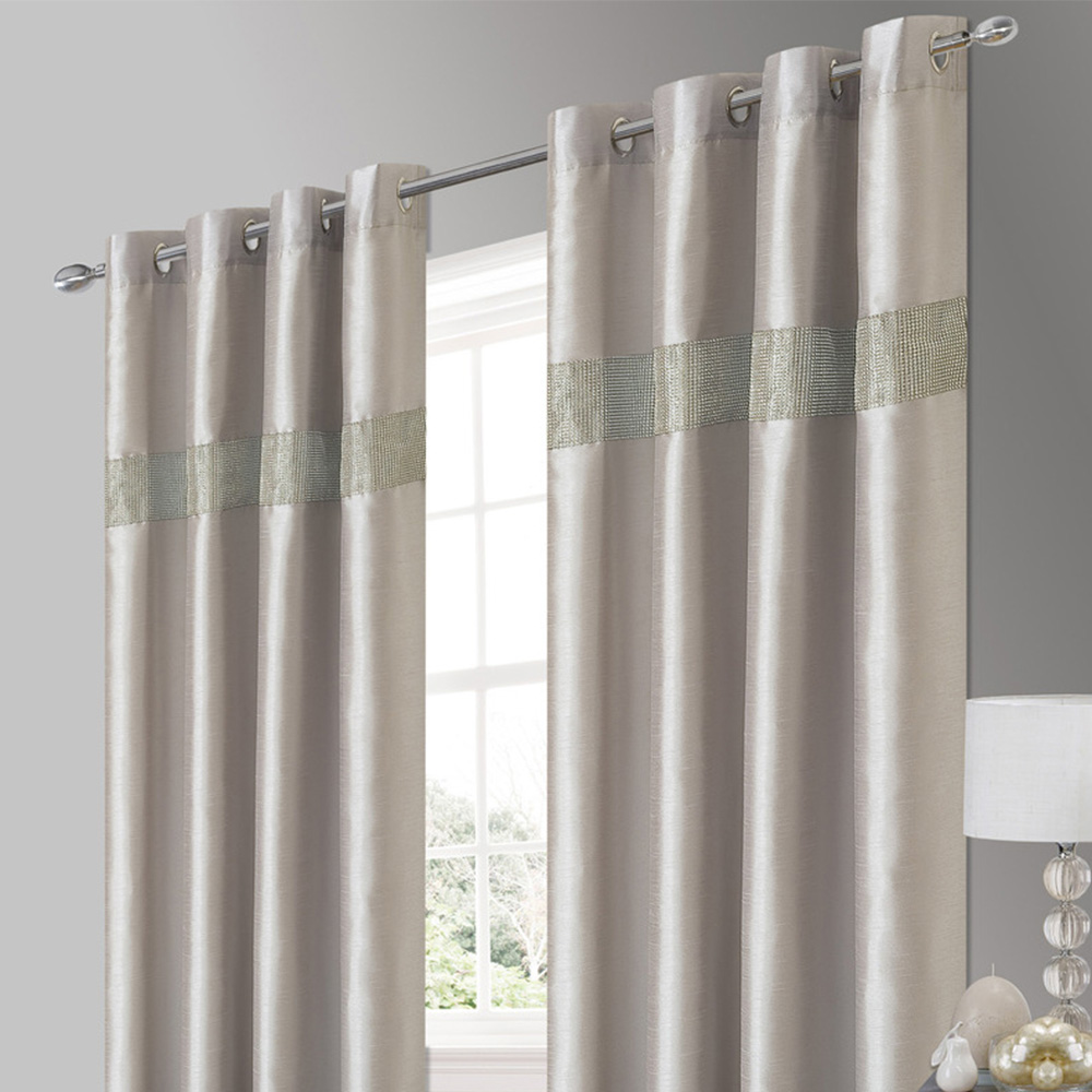 Intimates Belleza Silver Eyelet Curtains 229 x 229cm Image 2