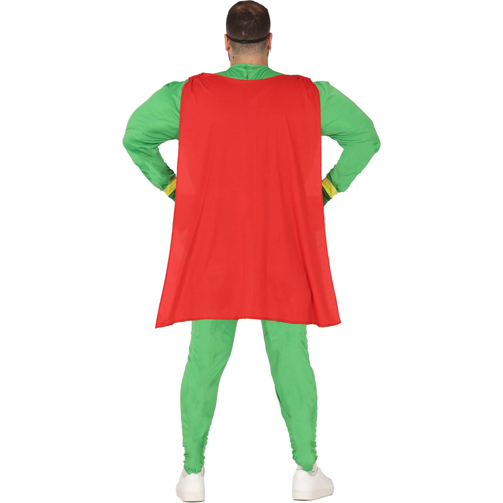 Fiestas Guirca Adult Marijuana Superhero Green and Red Costume Extra Large Image 2