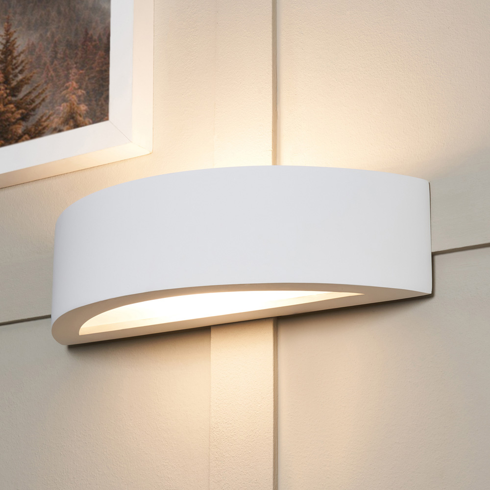Inlight Paetyn Paintable Plaster Up and Down Wall Light Image 2