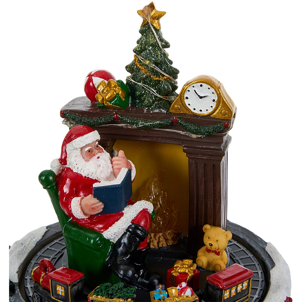 Living and Home Santa by Fireplace LED Music Box Image 6