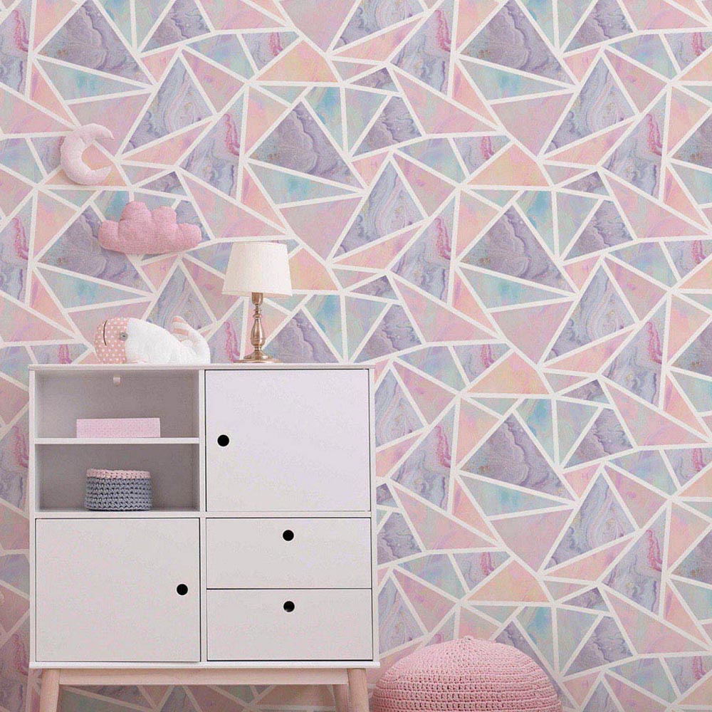 Arthouse Pastel Geometric Multicolour Wallpaper Image 7