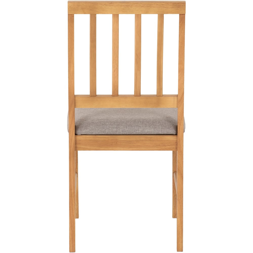Seconique Austin Set of 2 Grey Fabric Oak Effect Dining Chair Image 8