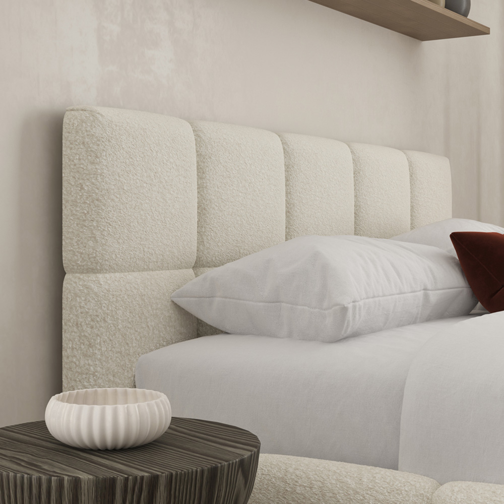 DS Living Ovella Single Ivory Cubed Bed Frame Image 2