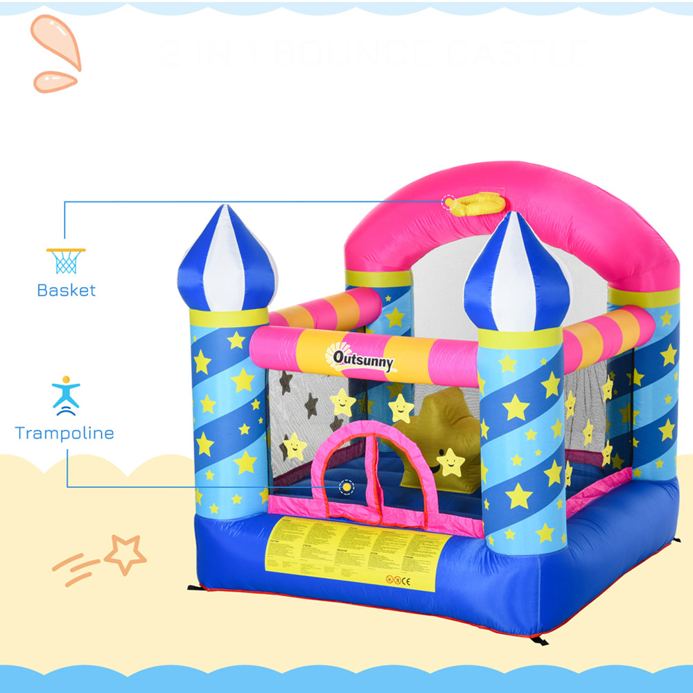 Outsunny Kids Slide Star Bouncy Castle Image 4