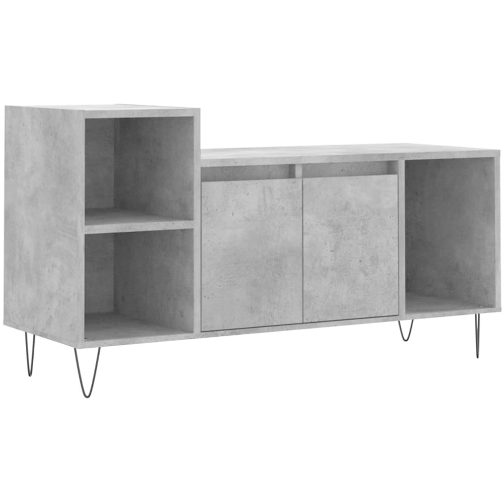 vidaXL 2 Door 3 Shelf Concrete Grey TV Cabinet Image 2