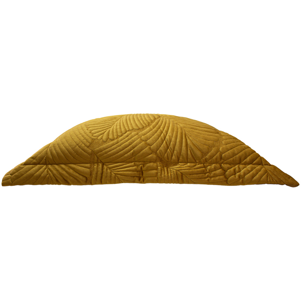 Paoletti Palmeria Gold Quilted Velvet Cushion Image 3
