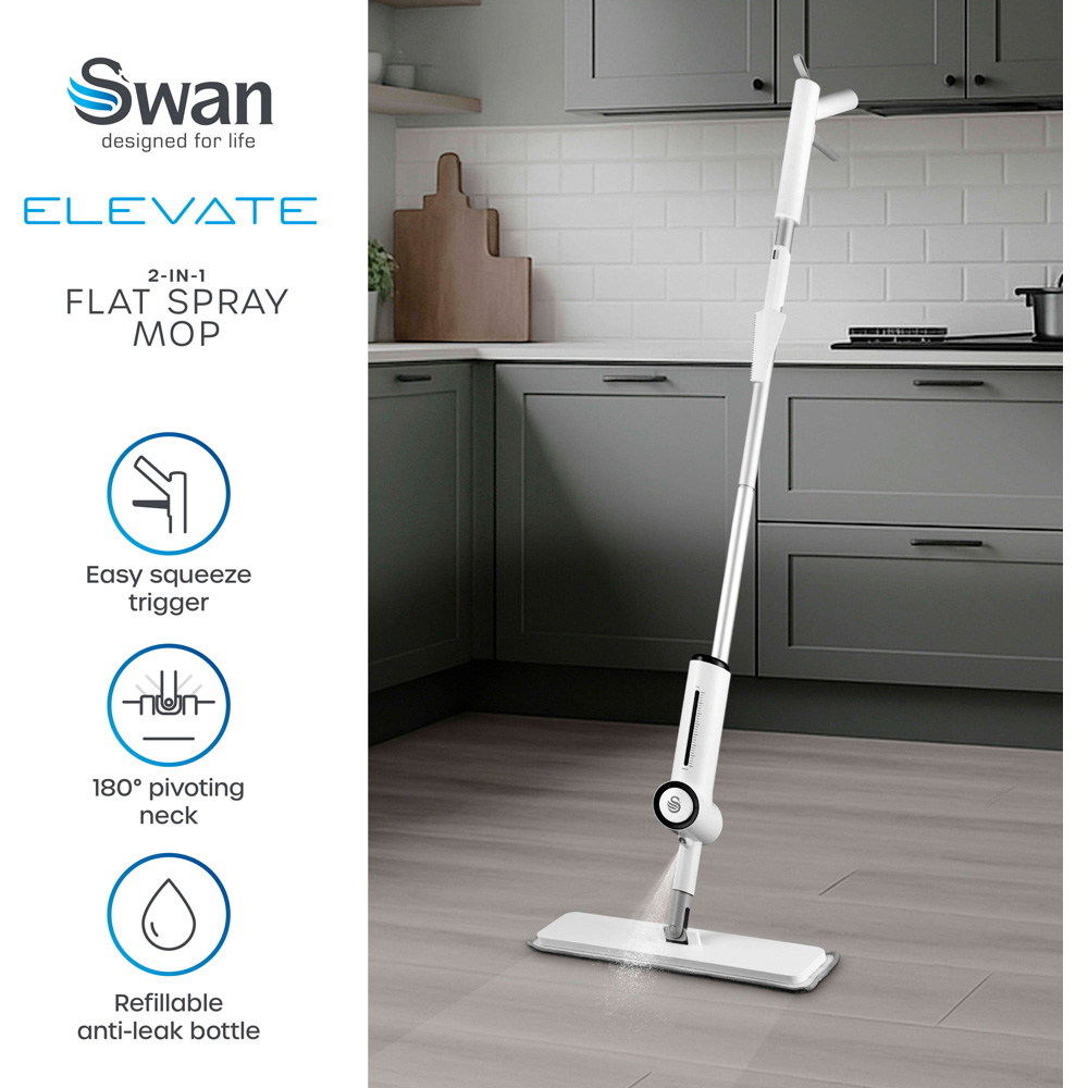 Swan Elevate 2-in-1 Flat Spray Mop Image 2