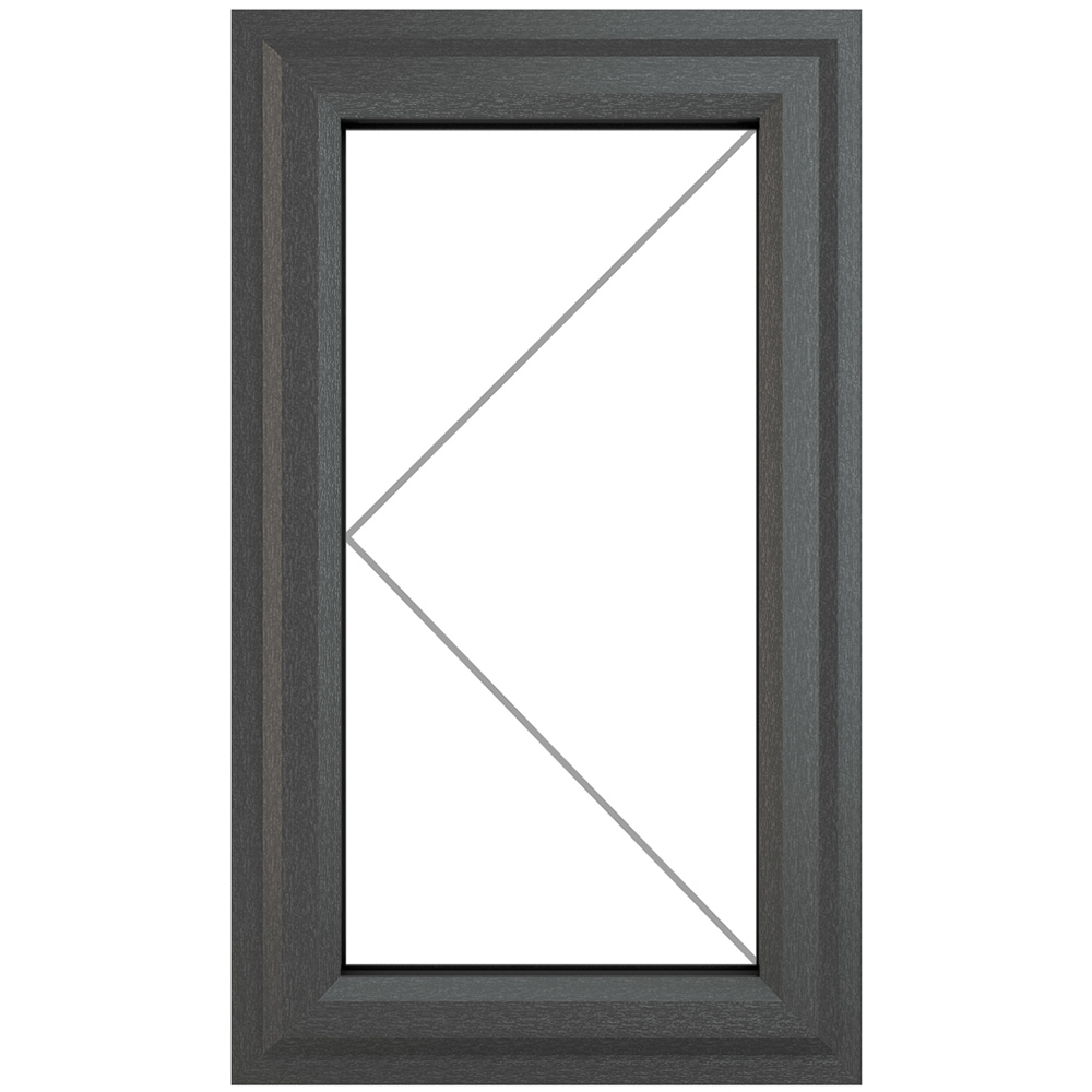 Crystal uPVC Double Glazed Window Left Hand Side Hung Grey White Clear Glass 610x1040mm Image 2