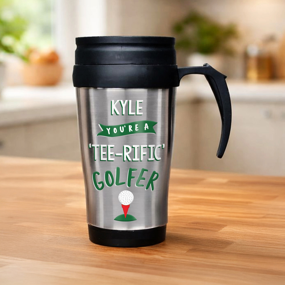 Personalised Memento Company Personalised Golf Travel Mug 400ml Image 2