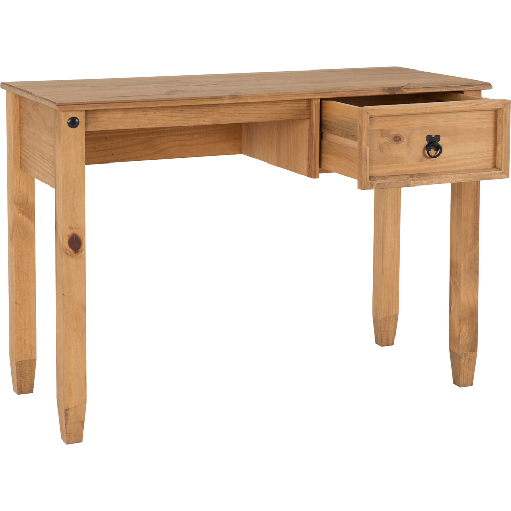 Pine wood desk discount with drawers