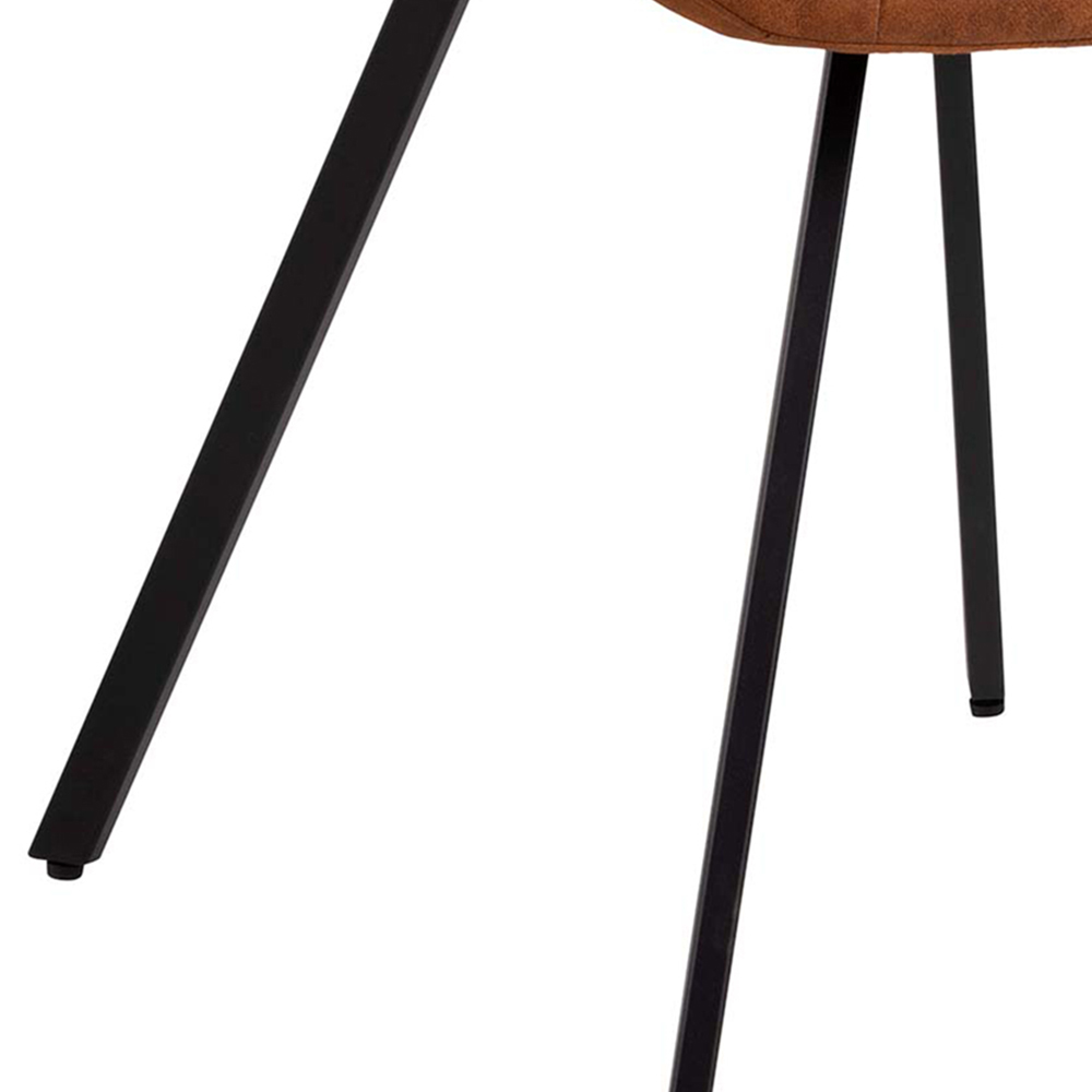 Florence Waylor Set of 2 Brown Fabric Dining Chair Image 8
