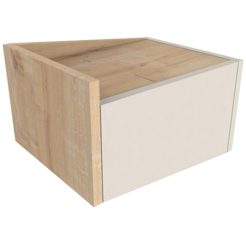 Decortie Diago Single Drawer Sapphire Oak Left Hand Wall Mounted Bedside Table Image 4