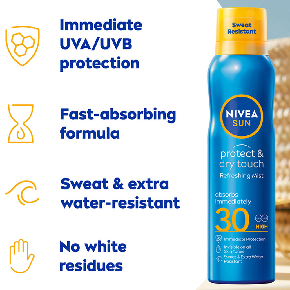 Nivea Sun Protect and Dry Touch Refreshing Sun Cream Mist SPF30 200ml Image 4